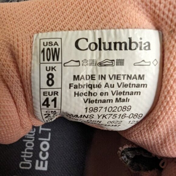 COLUMBIA Women's Plateau Waterproof Runners, Hiking, Walking Shoe- size 10 Wide - Picture 9 of 11